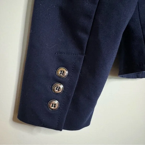 New York & Co. 7th Avenue Navy Blue Women's Blazer Jacket - Picture 8 of 9